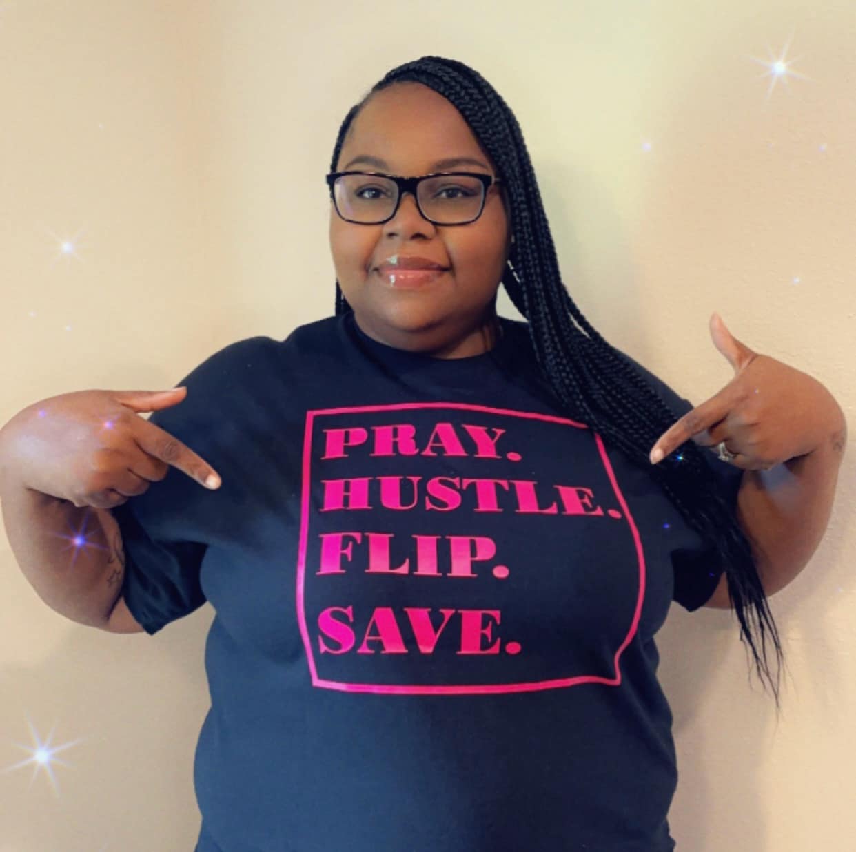 Black Pray Hustle Flip Save Shirt