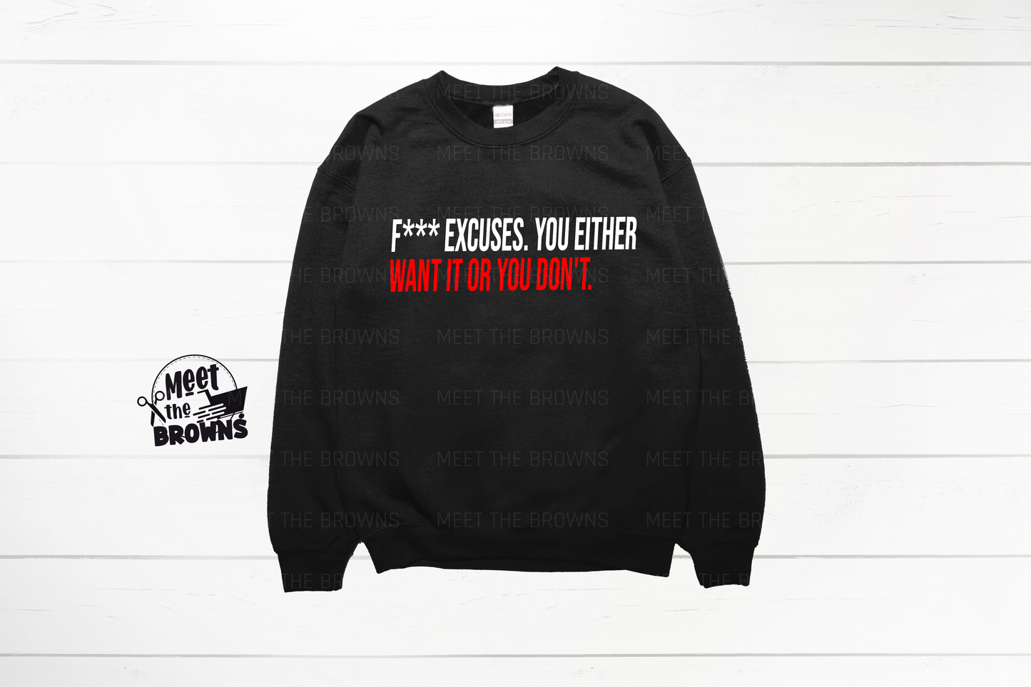 F Excuses Crew Neck Sweater