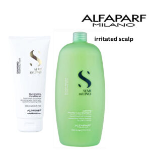 ALFAPARF Semi Di Lino Calming Shampoo scalp relief 1000ml and Conditioner