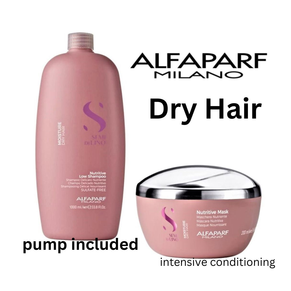 ALFAPARF Semi Di Lino Moisture Shampoo and Mask
