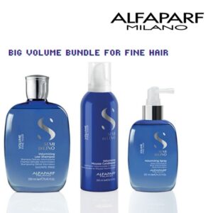 ALFAPARF Semi di Lino Volumizing Fine Hair Shampoo, Conditioner & Volume Spray BUNDLE