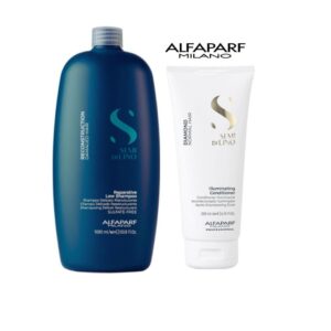 Alfaparf semi di lino Reconstruction shampoo and Diamond Conditioner