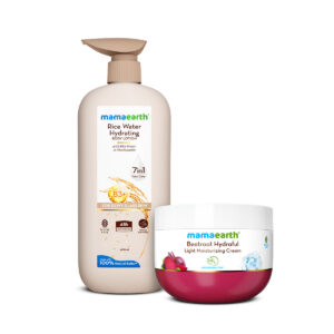 Beetroot Light Weight Moisturizer 200g & Rice Water Hydrating Body Lotion 400ml Combo– Nourish & Glow