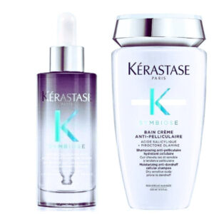 Kérastase Symbiose Shampoo and Night Serum for Sensitive Scalp Prone To Dandruff