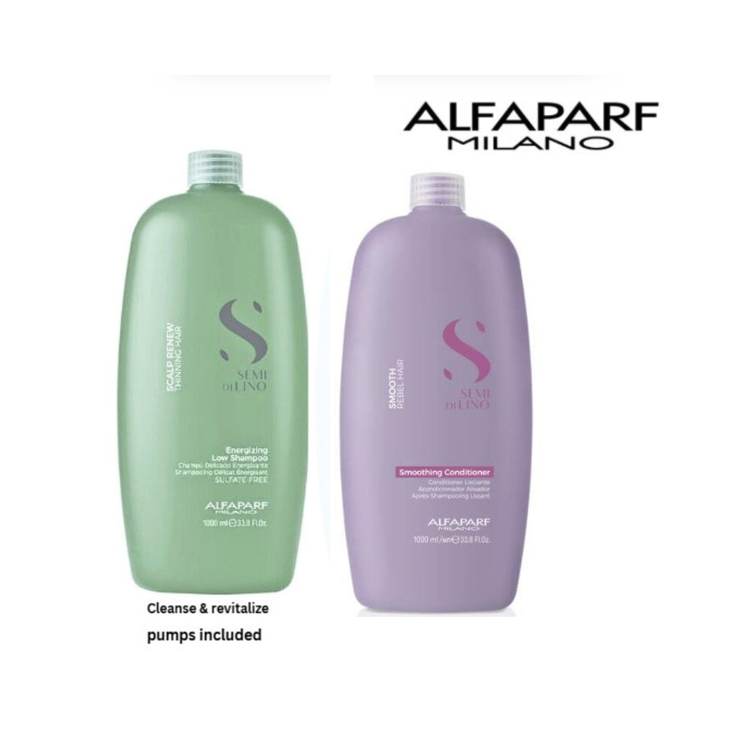 Alfaparf scalp renew energizing shampoo and Smoothing Conditioner