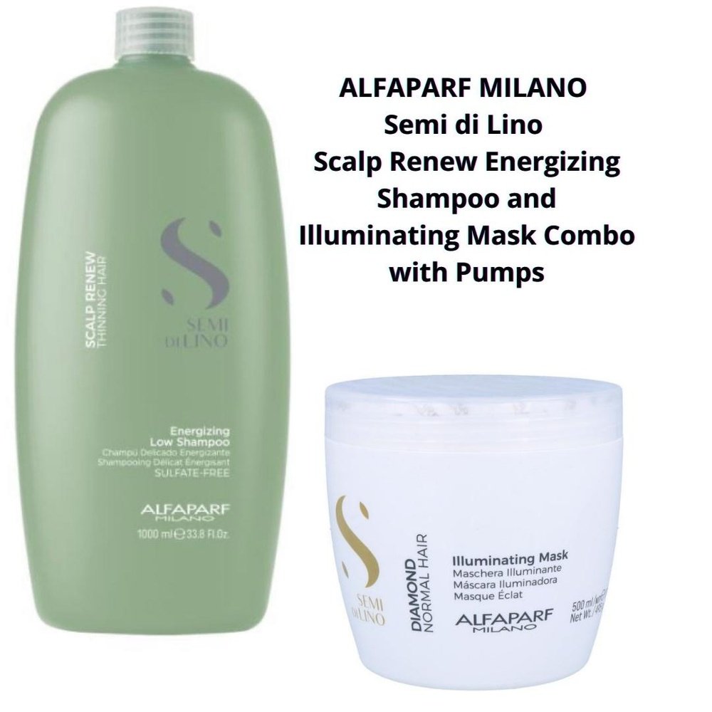 ALFAPARF Scalp Renew Shampoo 1L (Thinning hair) & Diamond illuminating Mask