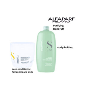 Alfaparf Purifying Shampoo 1L and diamond mask