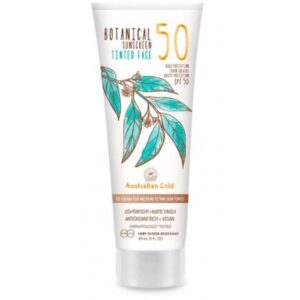 Australian Gold Botanical SPF 50 Tinted Face Lotion Medium to Tan Skin Tones