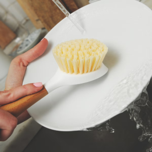 Dish Brush with Bamboo Handle and Recycled Plastic Bristles