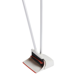 Upright Broom and Dustpan Sweep Set with Feather-Tip Bristles