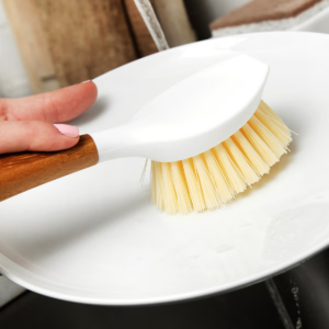 Dish Brush with Bamboo Handle and Recycled Plastic Bristles